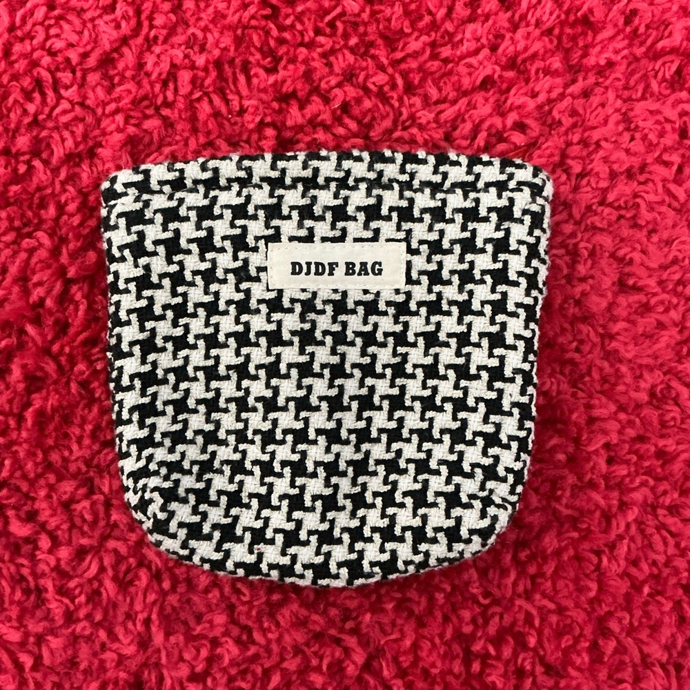 Houndstooth Black and White Cosmetic Bag